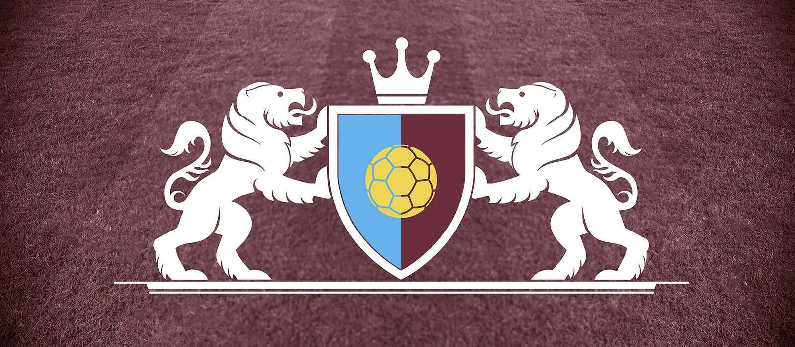 Logga med färger som representerar Premier League-fotbollslaget West Ham