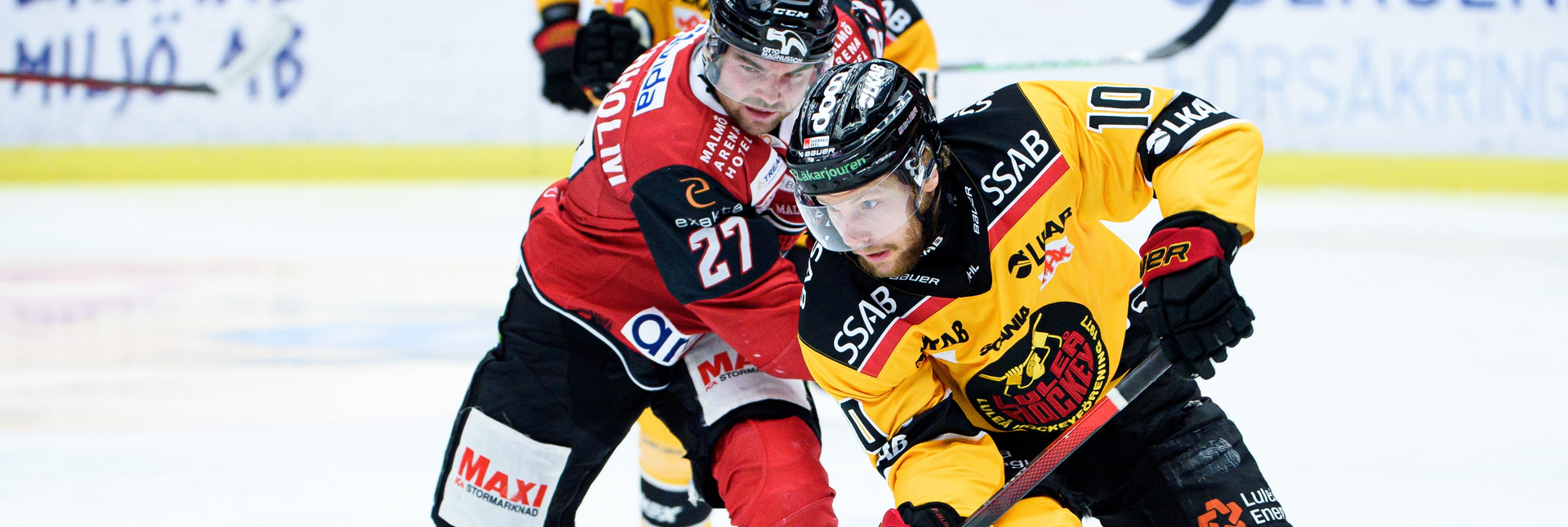 Ishockeymatch mellan Luleå och Malmö i SHL