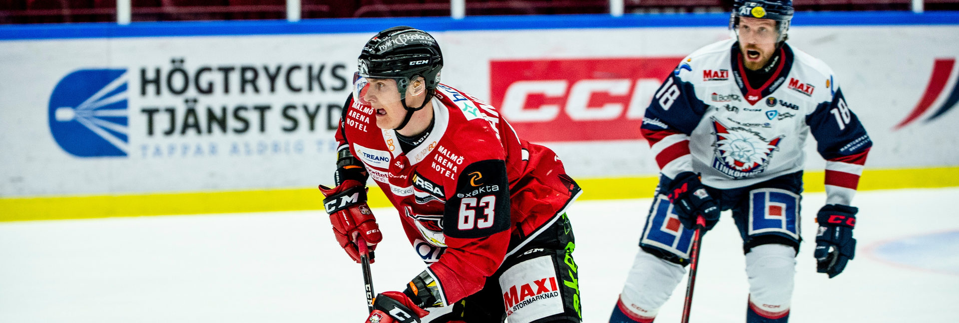 Ishockeymatch mellan Linköping och Malmö i SHL