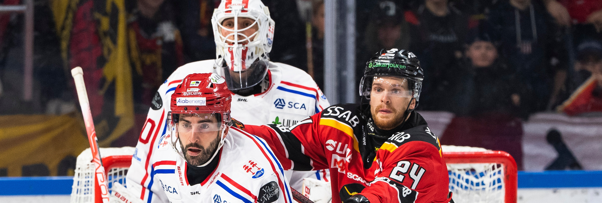 Ishockeymatch mellan Luleå och Timrå i SHL