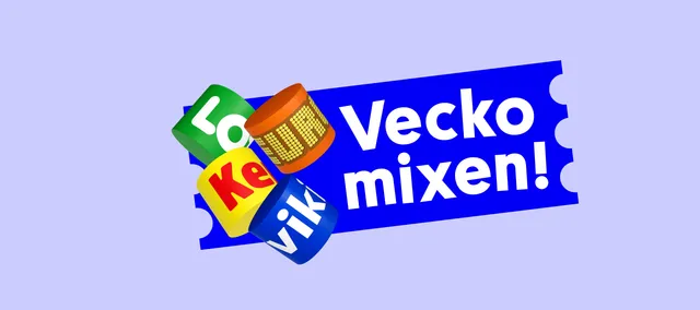 Logotype för Veckomixen med Eurojackpot, Lotto, Vikinglotto och Keno