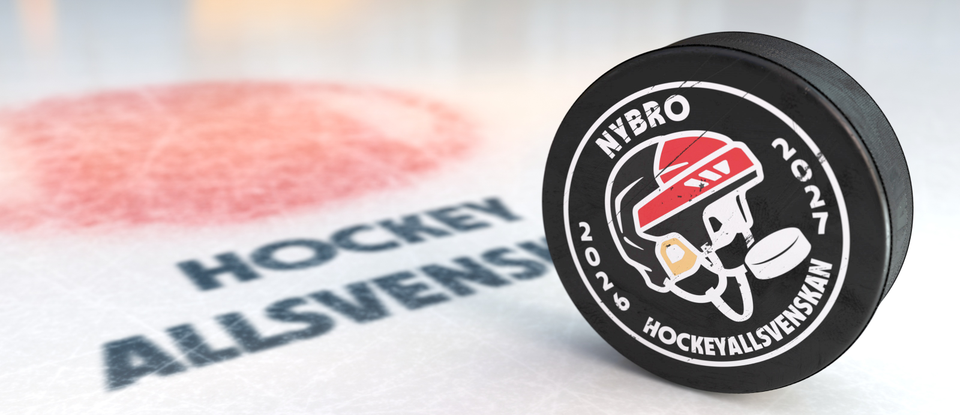 Bild på Nybro Vikings-logga på puck