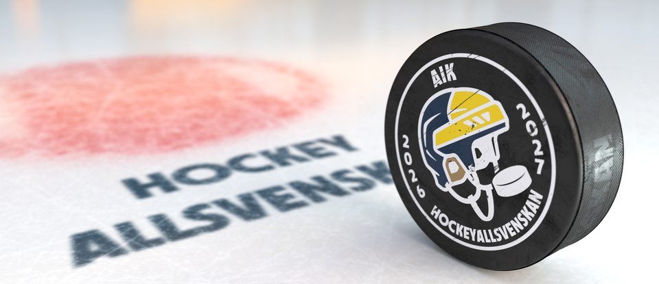 Bild på puck med AIK:s logga
