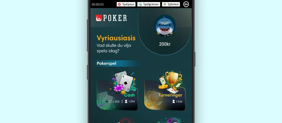 Svenska Spel Sport & Casinos poker-app för iPhone, iPad & Mac – iOS