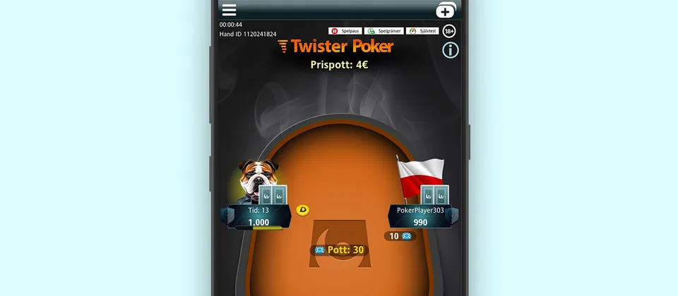 Svenska Spel Sport & Casinos poker i app för Androidenheter