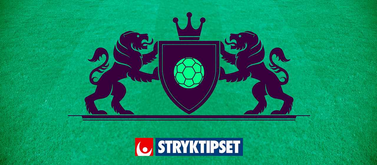 Stryktipsets logga i en bild som representerar fotbollsligan Premier League